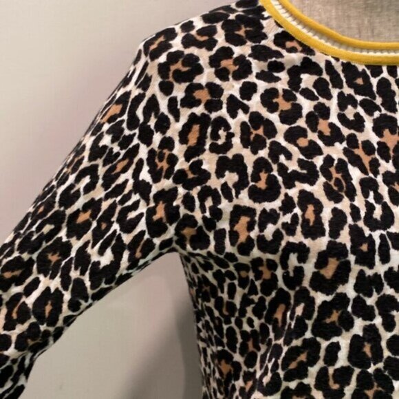 Olsen Leopard print long sleeve sweater Medium pullover - Picture 6 of 16